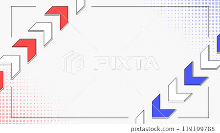 Illustration of arrows flowing left and right on a white background Illustration of arrows flowing left and right on a white background 119199788