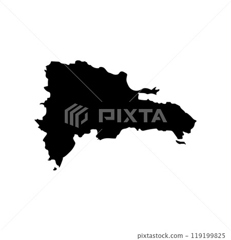 Dominican Republic Map Icon Dominican Republic Map Icon 119199825