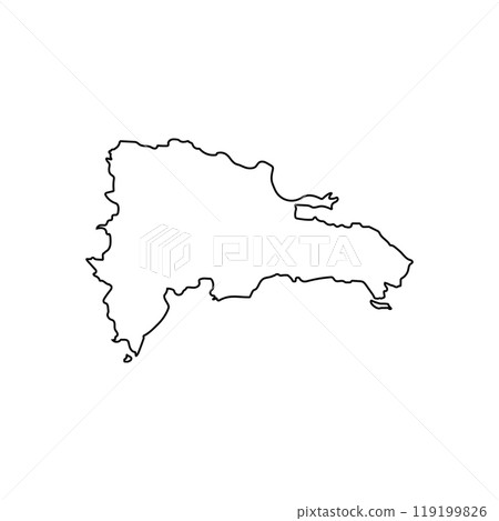 Dominican Republic Map Icon Dominican Republic Map Icon 119199826