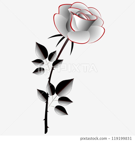 Gray rose, element for design. 119199831