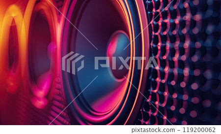 close up sound speaker icon illustration with copy space 119200062
