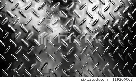 Stainless steel texture metallic, diamond pattern metal sheet texture background. 119200068