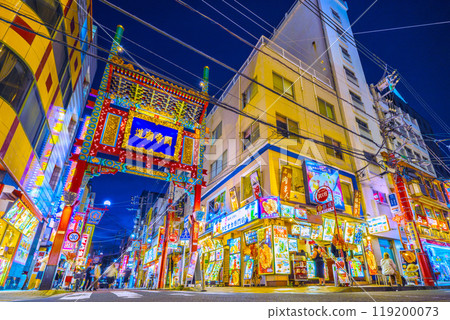 日本橫濱城市景觀十月。橫濱中華街、關帝廟街等景觀 = 11th 日本橫濱城市景觀十月。橫濱中華街、關帝廟街等景觀 = 11th 119200073
