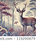 鹿鹿森林自然角森林森林野生動物生物獸男插畫 119200879
