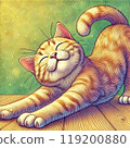 貓寵物生物小毛皮棕色可愛小貓插畫 119200880