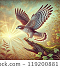 鷹野生動物鳥類鳥類自然拍打插圖 119200881