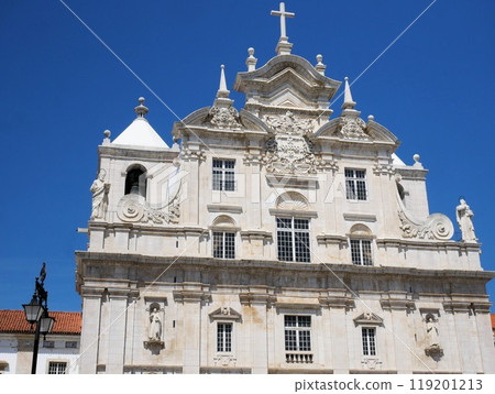New Cathedral of Coimbra, or Cathedral of the Holy Name of Jesus, and blue sky (Coimbra, Portugal) New Cathedral of Coimbra, or Cathedral of the Holy Name of Jesus, and blue sky (Coimbra, Portugal) 119201213