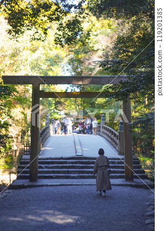 Ise Shrine style day prayer palace bridge Ise Shrine style day prayer palace bridge 119201385