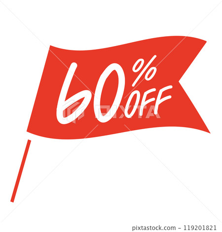 60% OFF 簡單的紅旗插圖 119201821