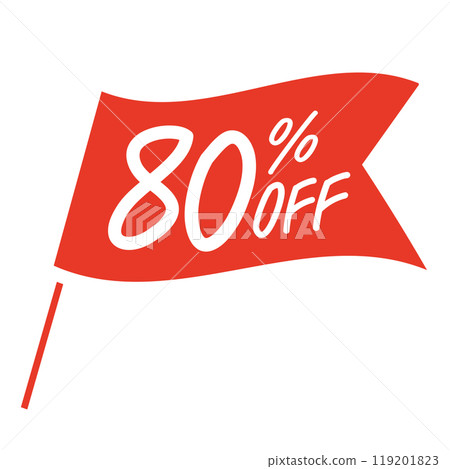 80% OFF Simple red flag illustration 80% OFF Simple red flag illustration 119201823
