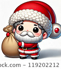 可愛地打扮成聖誕老人 119202212