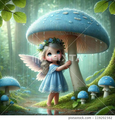 White mushroom girl White mushroom girl 119202382