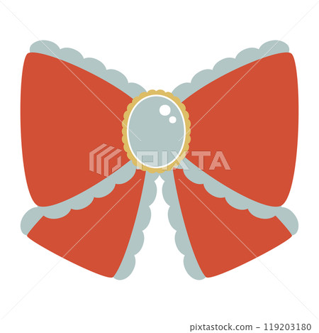 Red lace ribbon with jewels 119203180