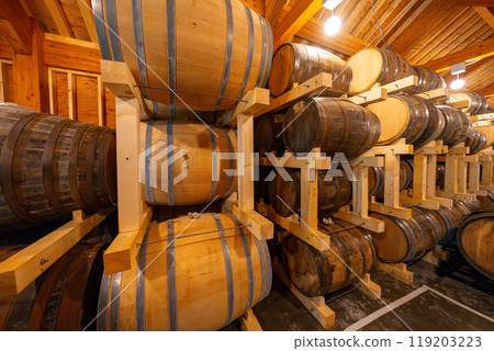 Scenery of a distillery in Hokkaido 119203223