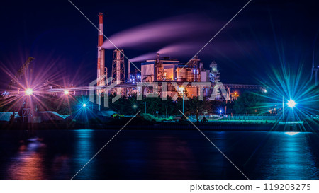 美妙的工廠夜景 美妙的工廠夜景 119203275