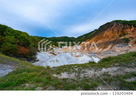 北海道登別溫泉地獄谷風景 北海道登別溫泉地獄谷風景 119203404