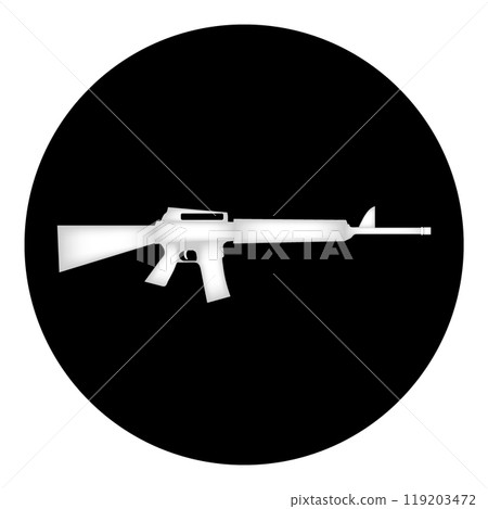 Rifle icon on white. 119203472