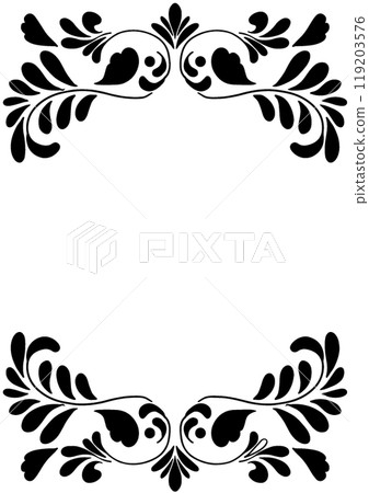 Stylish antique silhouette frame Stylish antique silhouette frame 119203576
