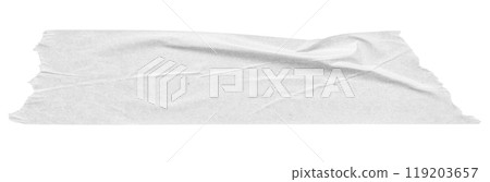 White adhesive paper tape isolated on white background White adhesive paper tape isolated on white background 119203657