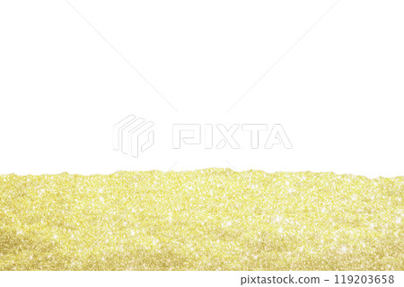 Golden shiny glitter isolated on white background 119203658