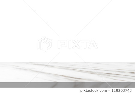 white marble stone table top isolated on white background for product display white marble stone table top isolated on white background for product display 119203743