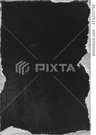 Empty old vintage black scratch torn poster overlay texture background Empty old vintage black scratch torn poster overlay texture background 119203798