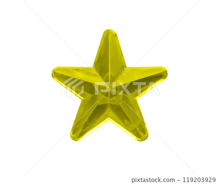 golden Christmas star jewels sticker isolated on white background 119203929