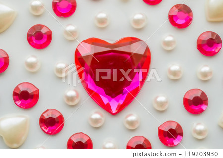 jewelry sticker decorated on white paper background 119203930