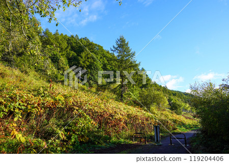 Looking here and there from the Tokachi River riverbed (near the Chiyoda Dam) 119204406