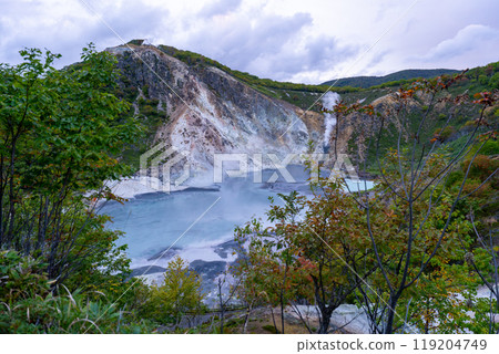 北海道登別溫泉大湯沼風景 北海道登別溫泉大湯沼風景 119204749