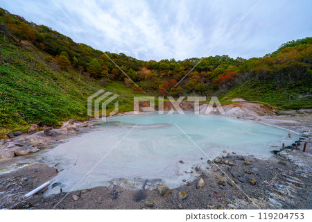 Scenery of Oyunuma, Noboribetsu Onsen, Hokkaido 119204753