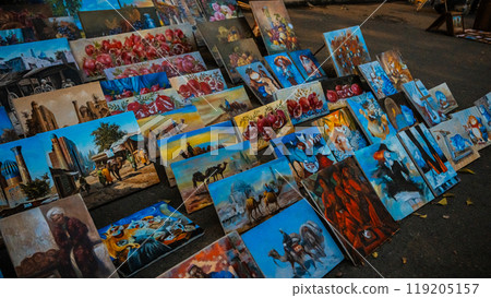 Tashkent, Uzbekistan- 09252024: Arbat street in the city, Broadway Alley Tashkent, Uzbekistan- 09252024: Arbat street in the city, Broadway Alley 119205157