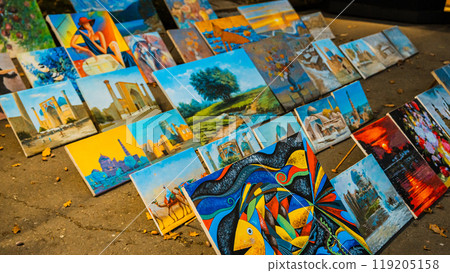 Tashkent, Uzbekistan- 09252024: Arbat street in the city, Broadway Alley Tashkent, Uzbekistan- 09252024: Arbat street in the city, Broadway Alley 119205158