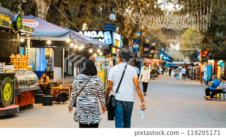 Tashkent, Uzbekistan- 09252024: Arbat street in the city, Broadway Alley Tashkent, Uzbekistan- 09252024: Arbat street in the city, Broadway Alley 119205171