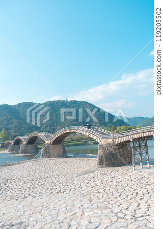 [山口縣]岩國市旅遊景點錦帶橋晴天 119205502