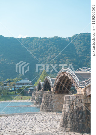 [山口縣]岩國市旅遊景點錦帶橋晴天 119205503