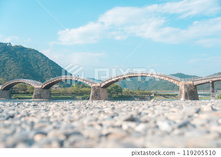 [山口縣]岩國市旅遊景點錦帶橋晴天 119205510