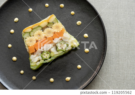 色彩繽紛的夏季蔬菜砂鍋 色彩繽紛的夏季蔬菜砂鍋 119205562