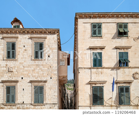 Buildings in the old town of Dubrovnik, Croatia. Buildings in the old town of Dubrovnik, Croatia. 119206468