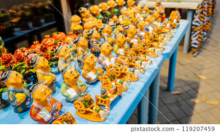 Tashkent, Uzbekistan- 09252024: Arbat street in the city, Broadway Alley 119207459