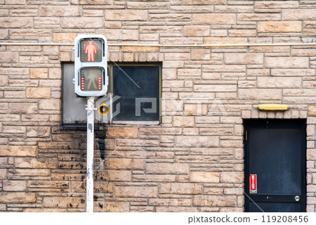 Road signs and markings to prevent traffic accidents 119208456