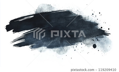 Black abstract brush strokes on white background 119209410