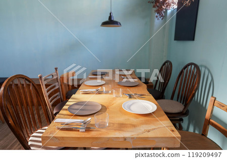 Cafe diner table and chairs Cafe diner table and chairs 119209497
