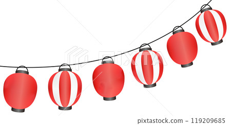 Summer festival lantern illustration frame Summer festival lantern illustration frame 119209685