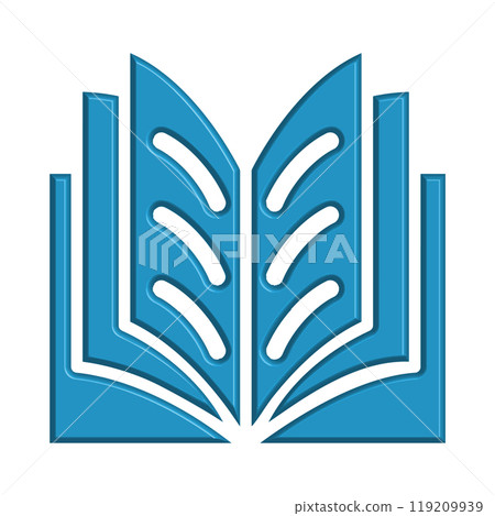 Illustration Vector graphic of book icon template Illustration Vector graphic of book icon template 119209939