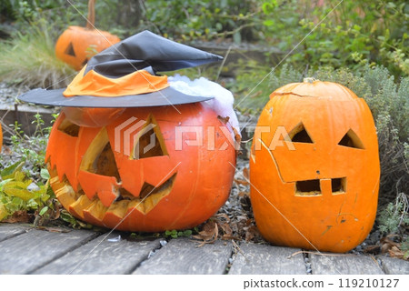 Halloween pumpkins in the city. Halloween in the city Halloween pumpkins in the city. Halloween in the city 119210127