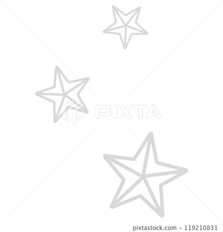 霧面銀色星星的可愛插畫 119210831