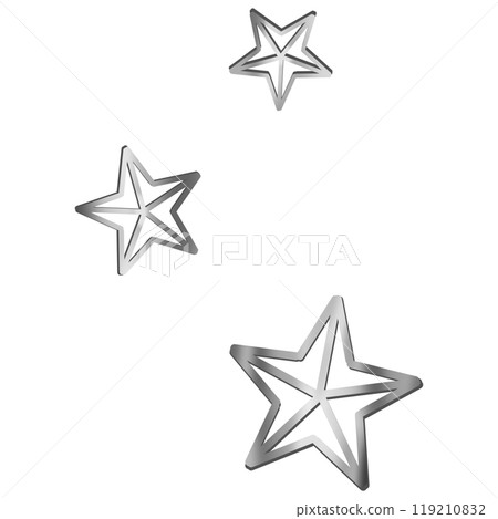 銀色星星的可愛插畫 119210832