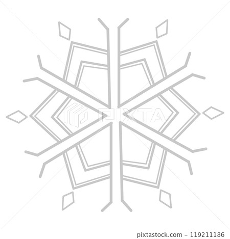 Simple design of winter snowflakes in matte silver 119211186