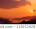 Autumn sunset over the Onomichi Channel as seen from Senkoji Park 119211428